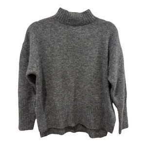 NWT PACAS Baby Alpaca Wool and Merino Wool Blend Sweater Charcoal Grey Women’s S